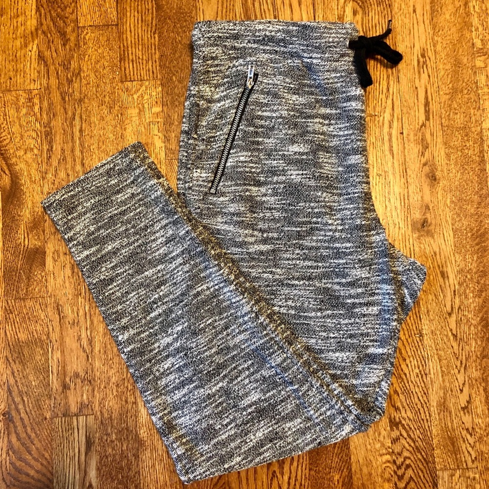 H&M Black and Gray Jogger Sweatpants Drop Crotch